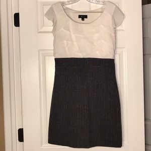 Juniors BCX white/grey tweed dress